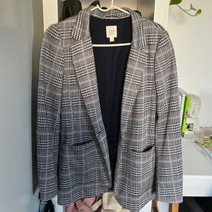 Print boyfriend blazer